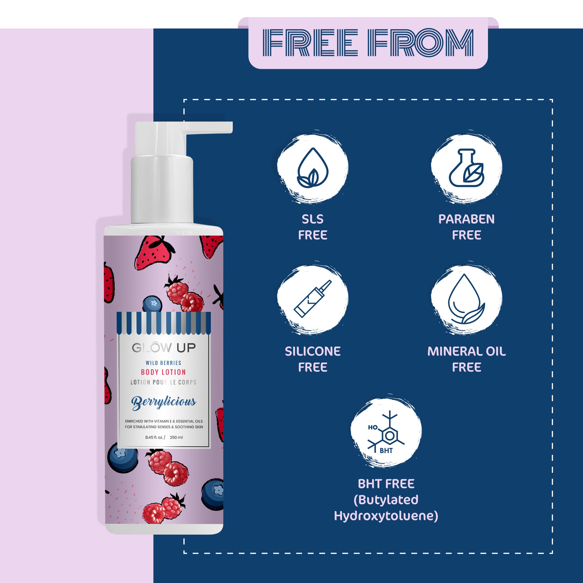 free from - body lotion berrylicious