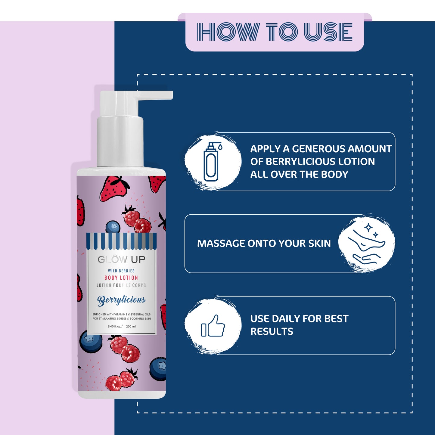 How To Use - Berrylicious Body Lotion