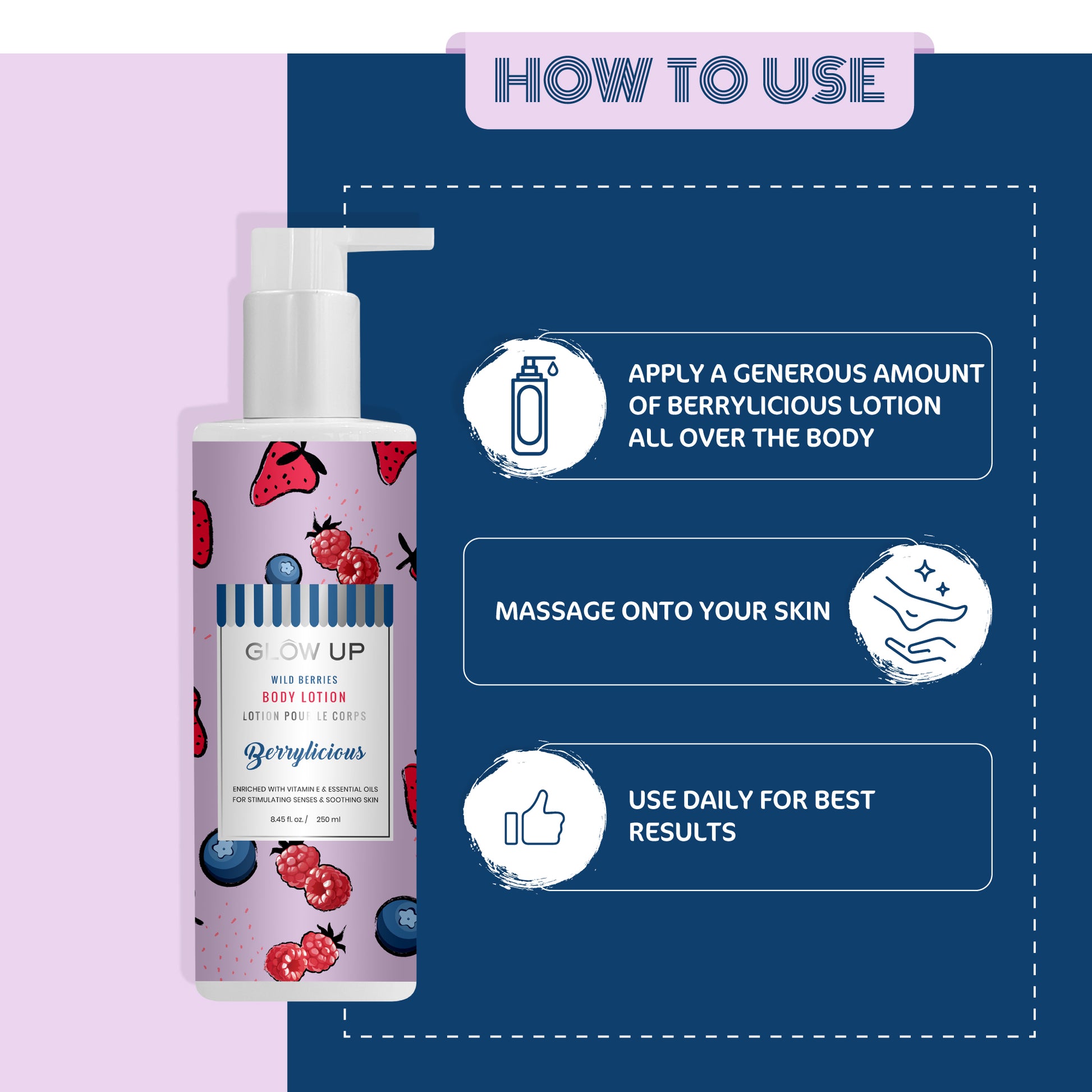 How To Use - Berrylicious Body Lotion
