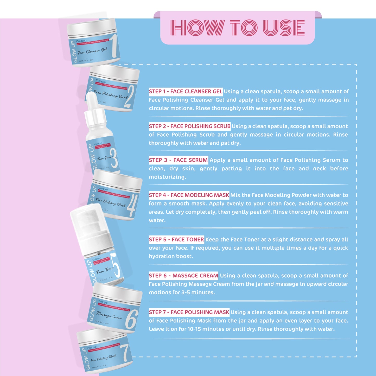 7 STEPS FACE POLISHING KIT COLLAGEN