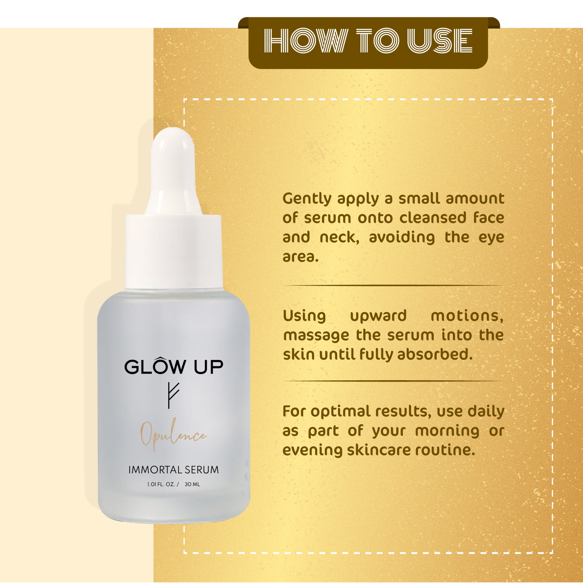 How to use - opulence Immortal serum