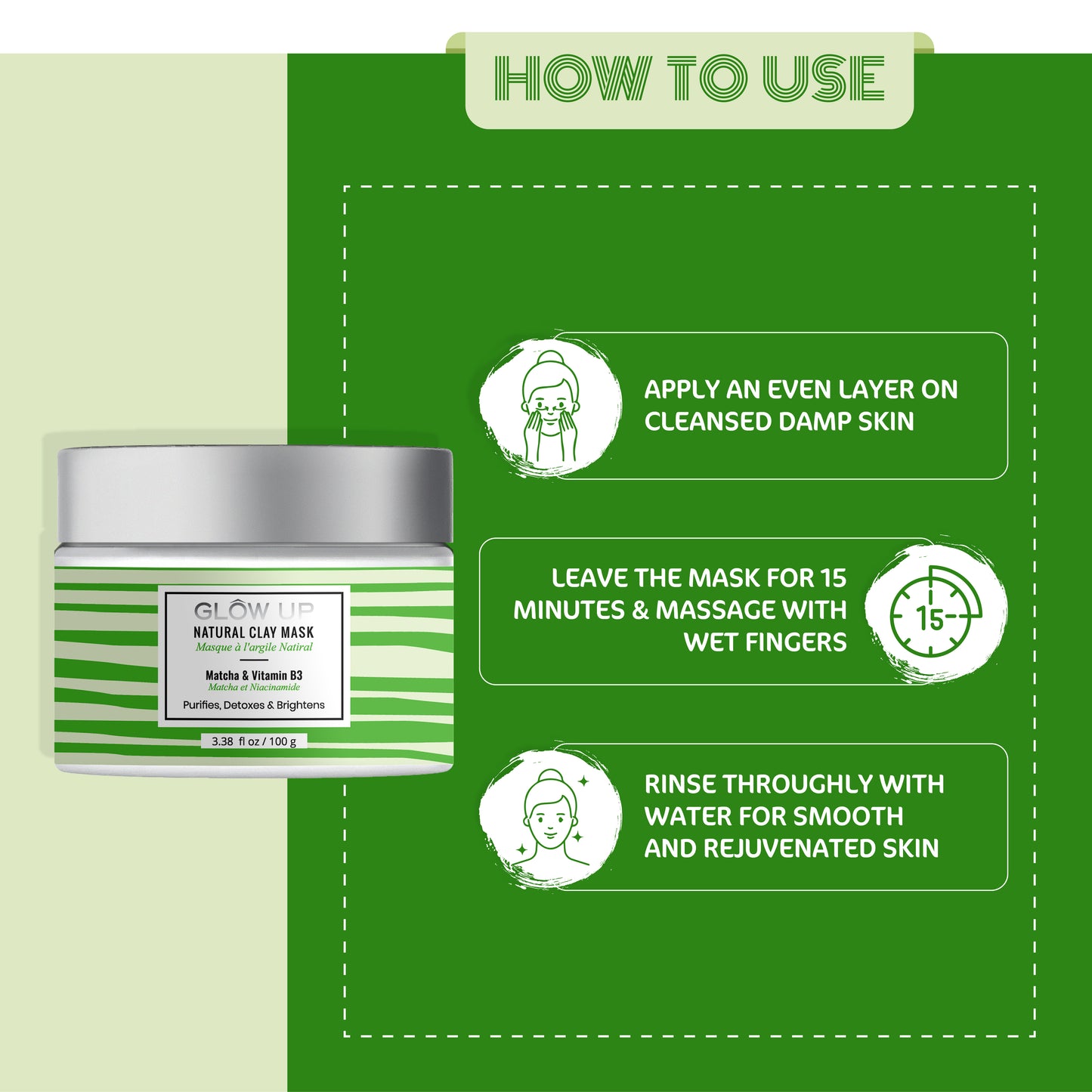 How to use - natural clay mask