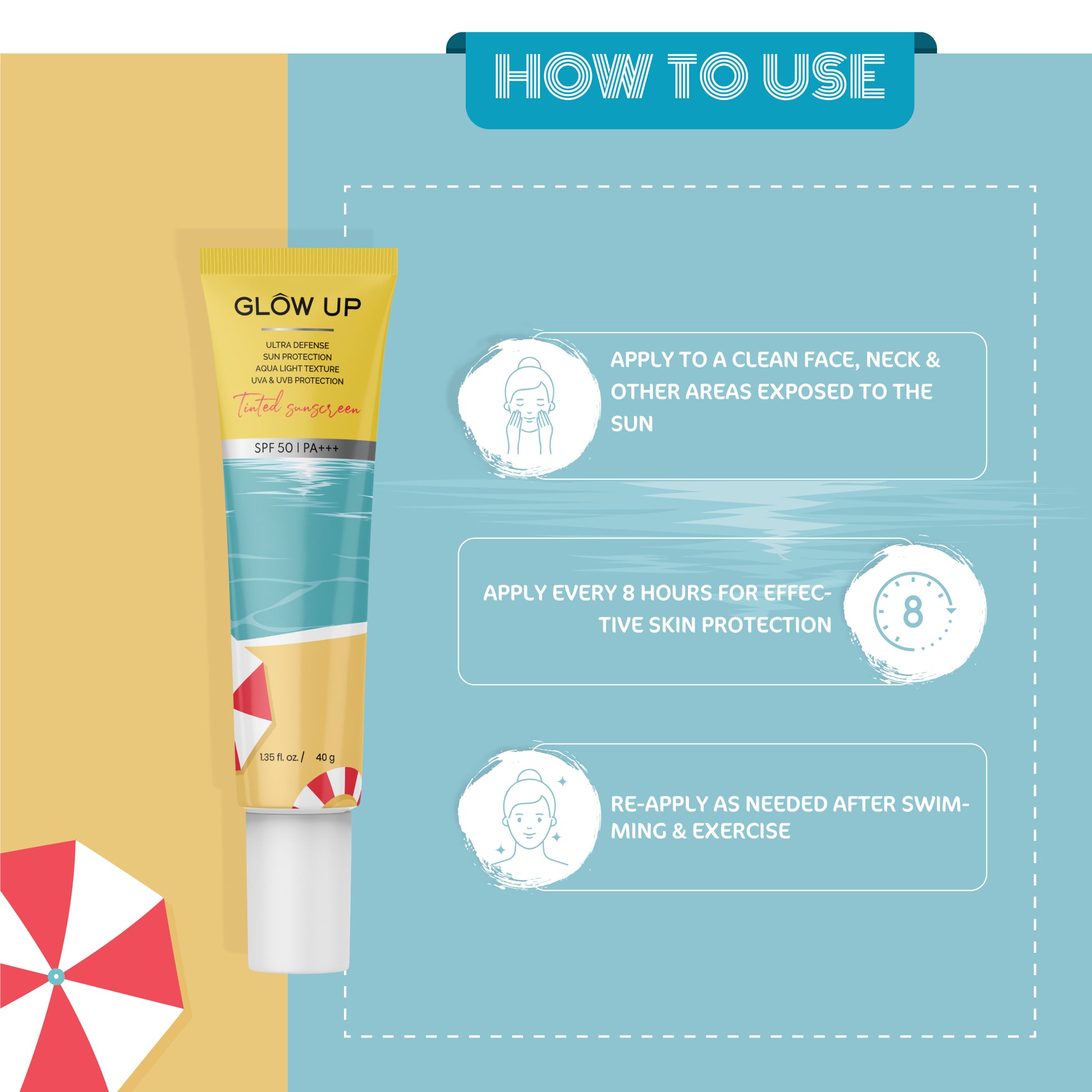 How to use - Tinted Sunscreen