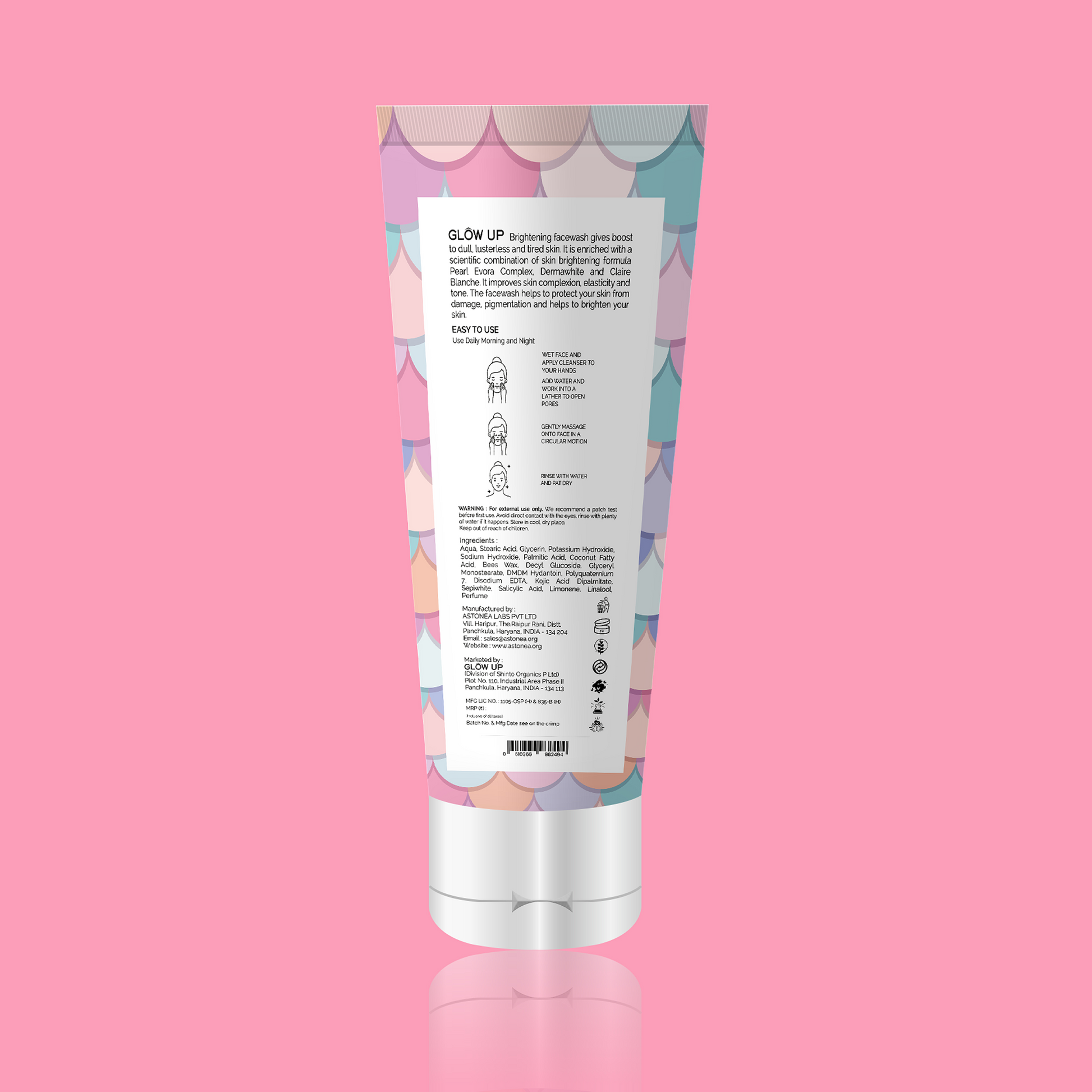 Back - Glow up skin brightening face wash