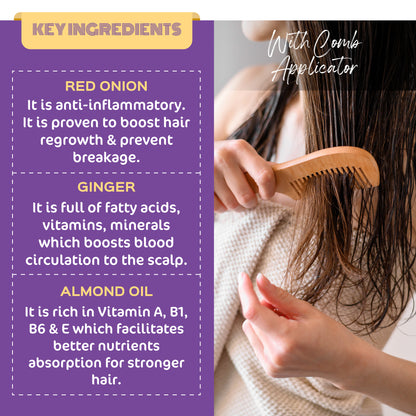 Key ingredient of glow up red onion hair oil