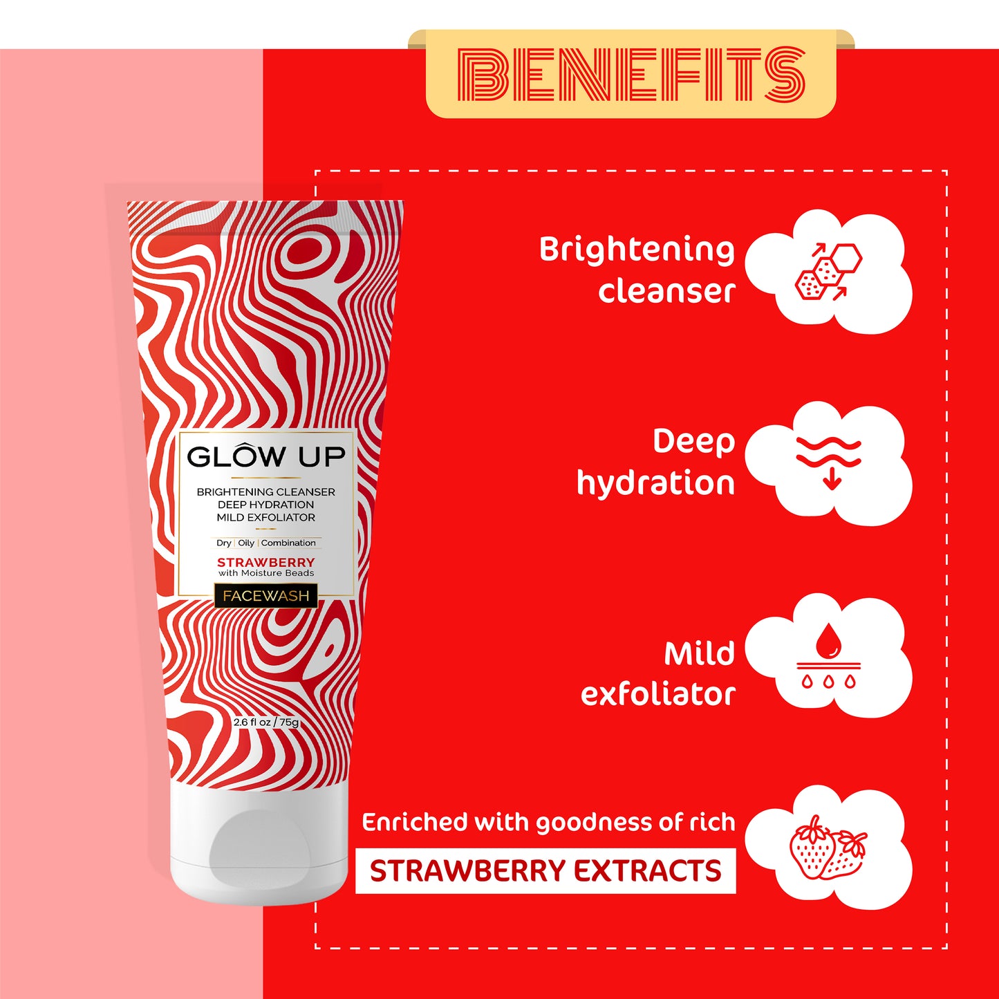 Benefits of glow up strawberry face wash