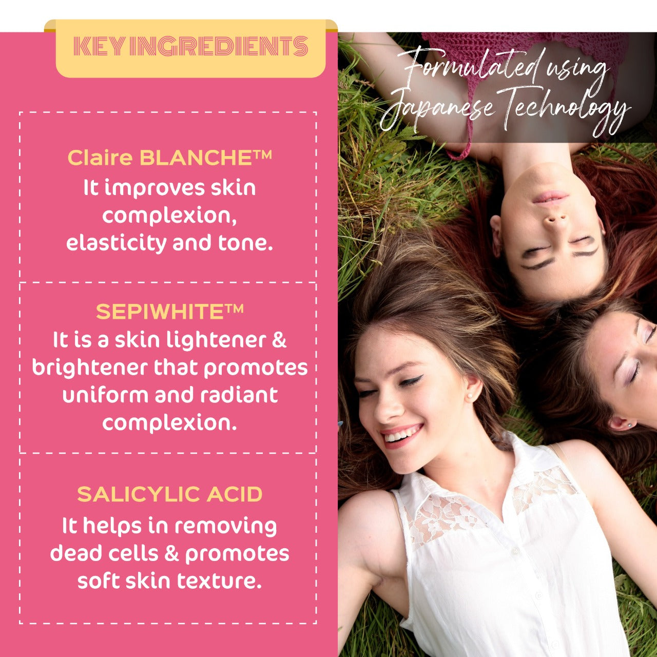 Key ingredients of glow up skin brightening face wash