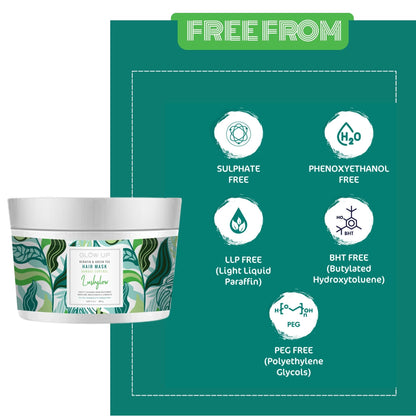 LUSHGLOW KERATIN & GREEN TEA HAIR MASK - 250 G