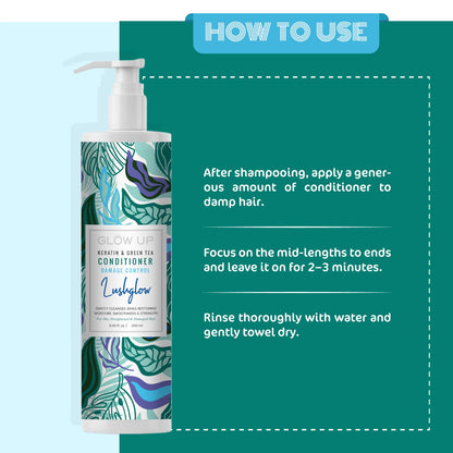 LUSHGLOW KERATIN & GREEN TEA HAIR CONDITIONER - 250 ML
