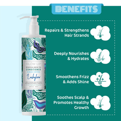 LUSHGLOW KERATIN & GREEN TEA HAIR CONDITIONER - 250 ML