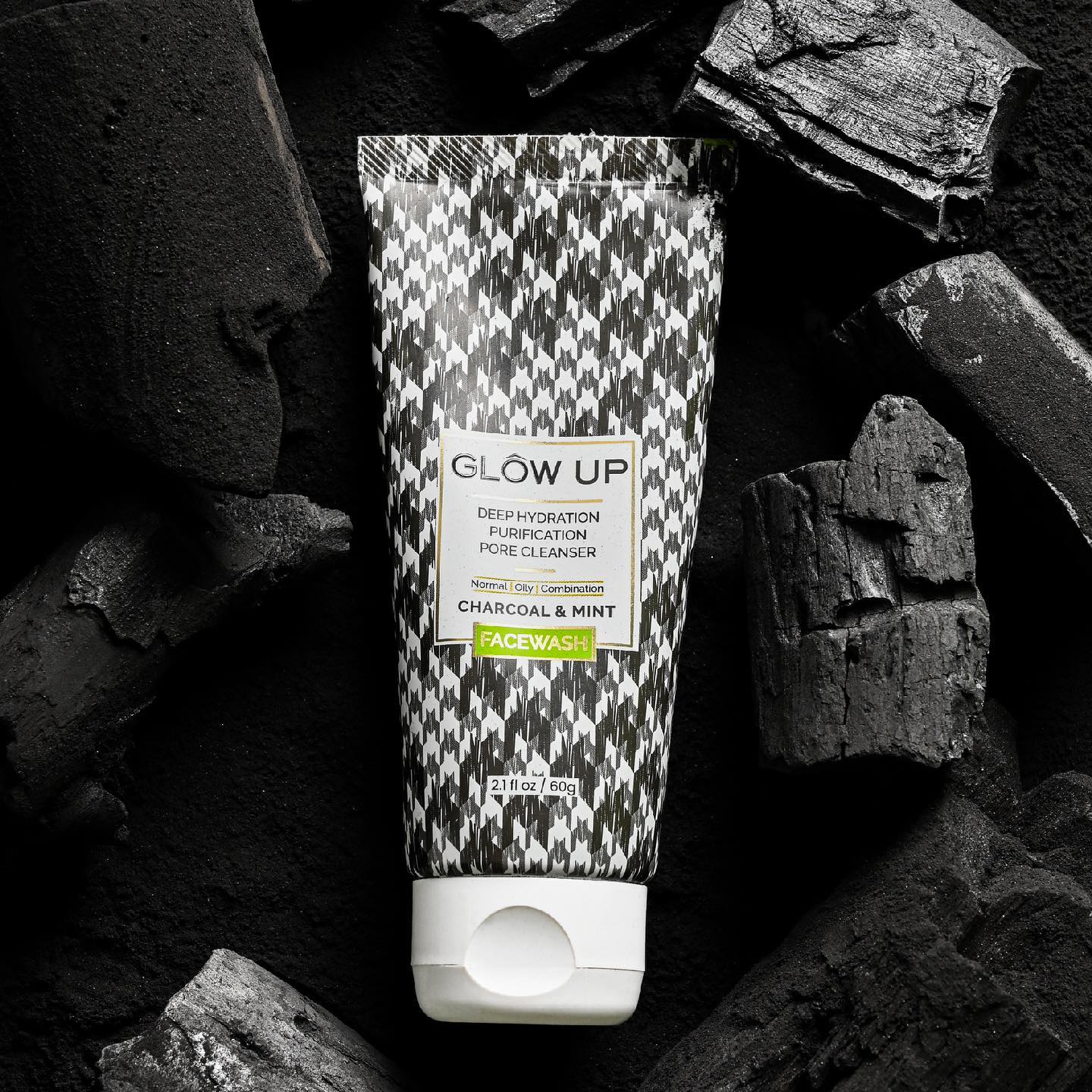 glow up charcoal facewash
