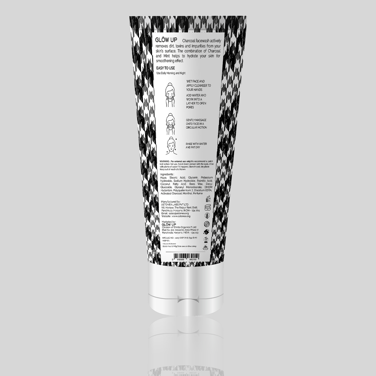 Glow up charcoal facewash